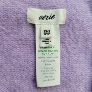 Aerie Open Front Cardigan Lavender Purple XS S